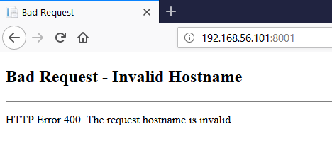 Hostname is invalid