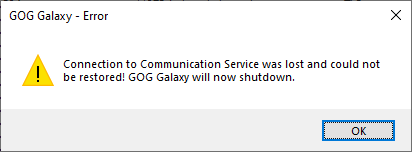 gog galaxy configuration error