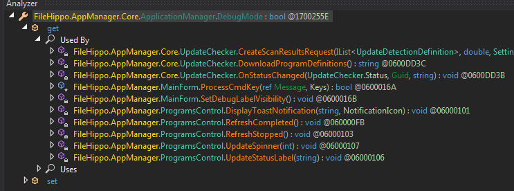 Get debug mode functions