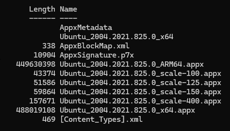 Inside ubuntu2024.appx